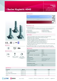 Thumbnail of document Data Sheet - Goetze 4040 Series Hygienic Safety Valves